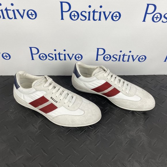 Bally Haldin White Suede Low Top Sneakers US 6 w/ Defect - Picture 4 of 10